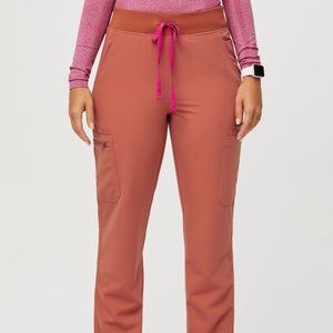 Figs teracotta high wasted yola pants XS